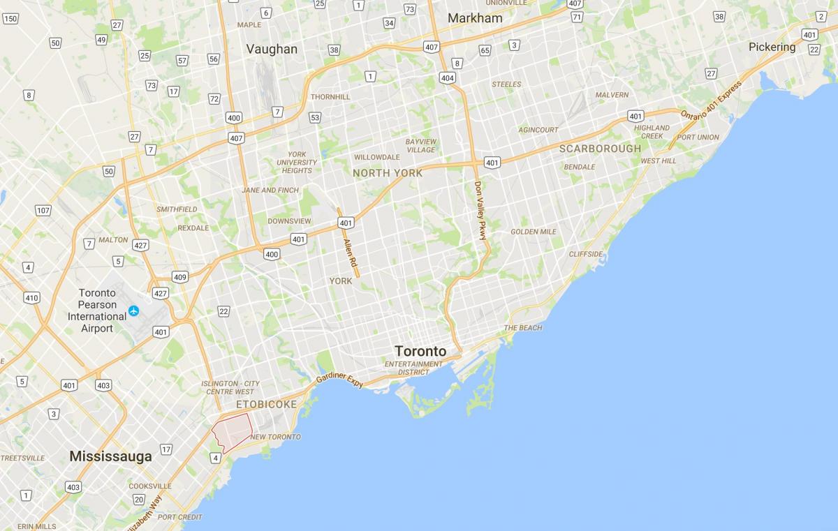 Kort over Alderwood Parkviewdistrict Toronto