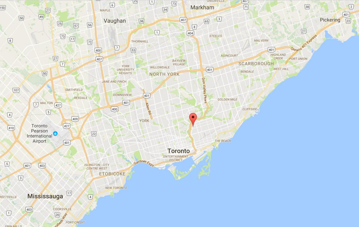 Kort over Broadview Toronto North district