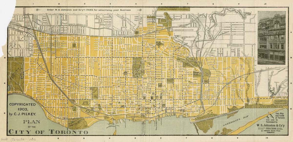 Kort over byen Toronto 1903