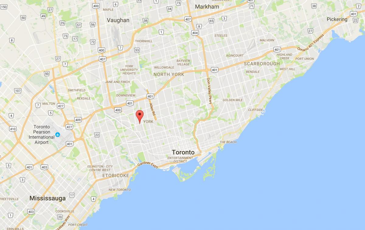 Kort over Eglinton West district Toronto
