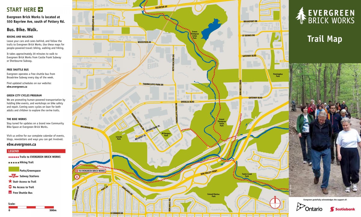 Kort Stedsegrønne Teglværker Toronto trail