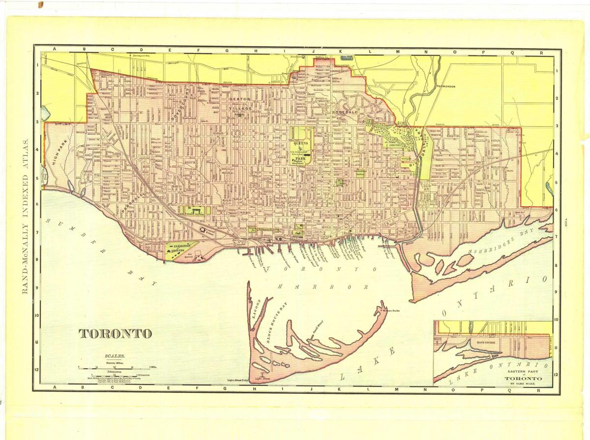 Kort over historiske Toronto