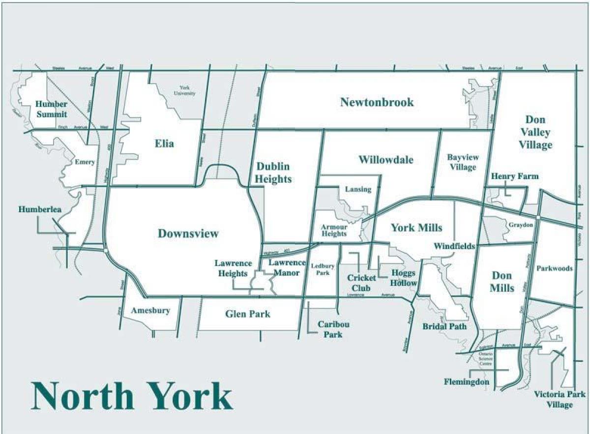 Kort over North York