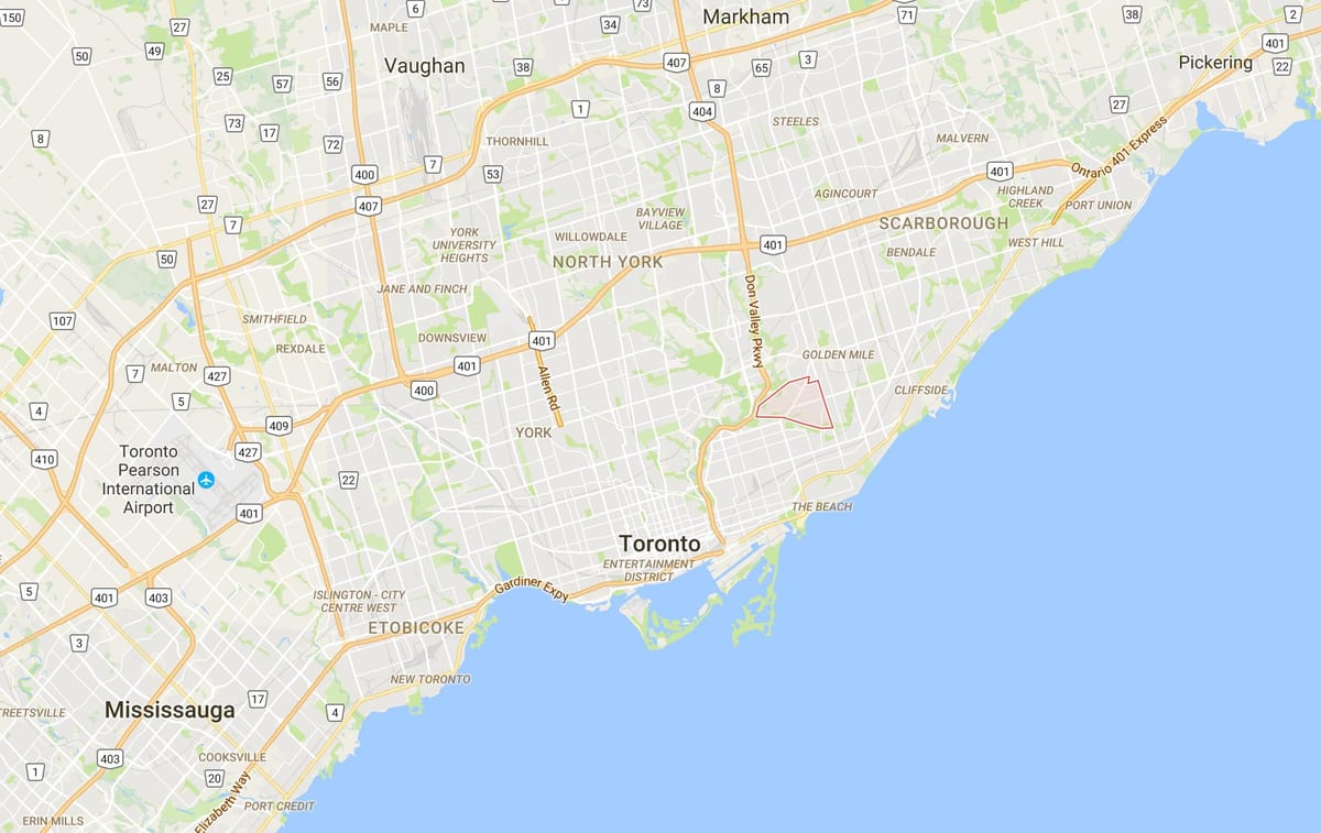 Kort over O ' Connor–Parkview kvarter Toronto