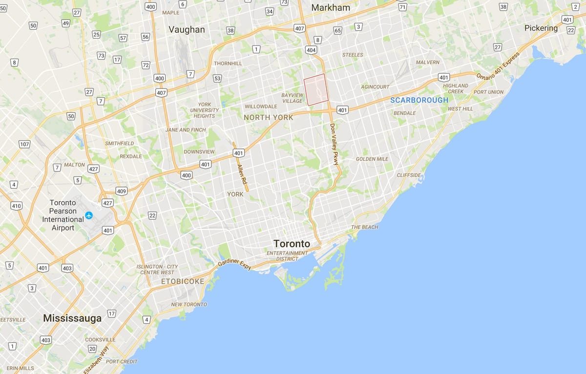 Kort over Peanut-kvarter Toronto
