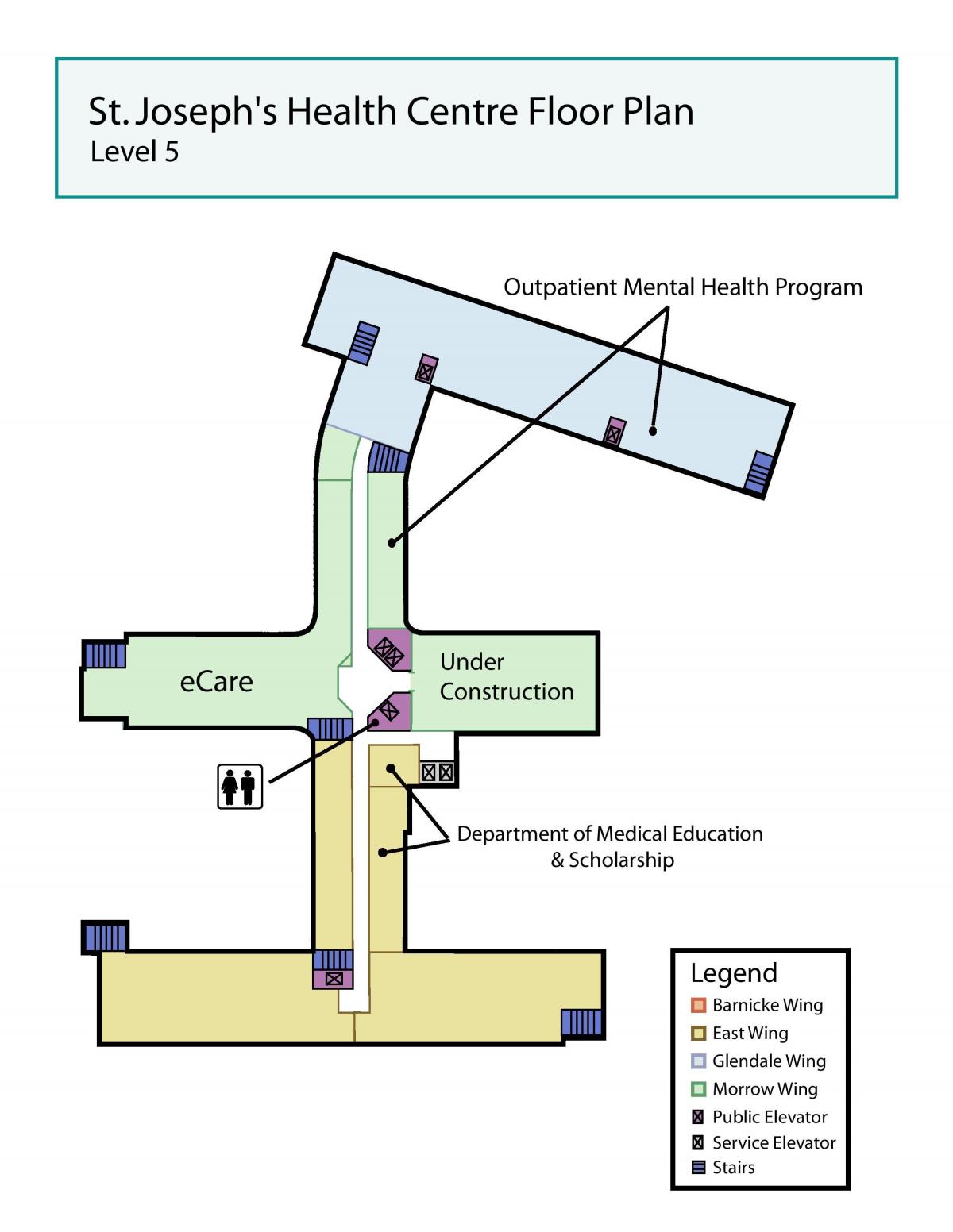Kort over St. Joseph ' s Health centre Toronto niveau 5