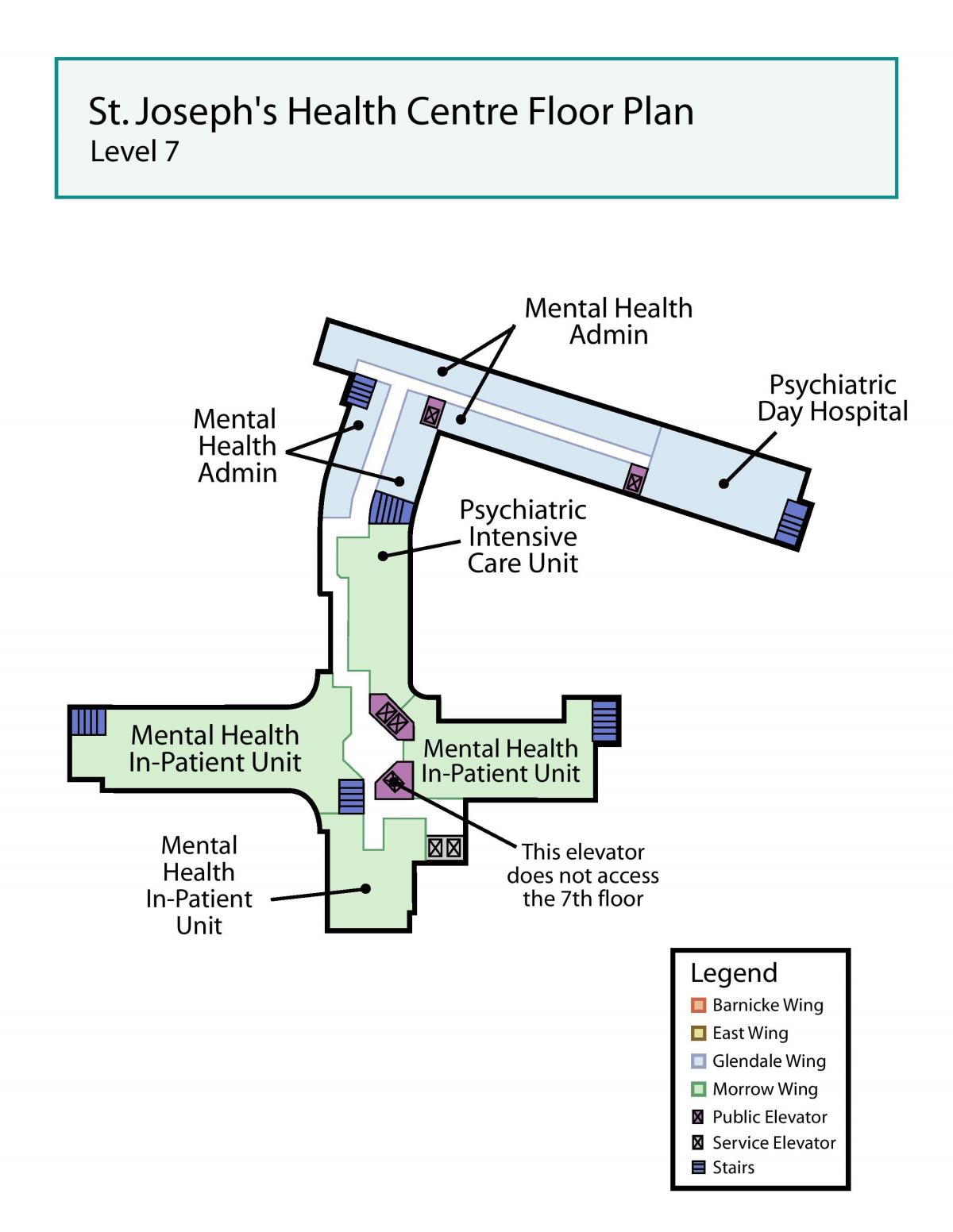 Kort over St. Joseph ' s Health centre Toronto niveau 7