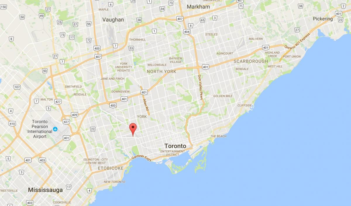 Kort over Junction-distrikt Toronto