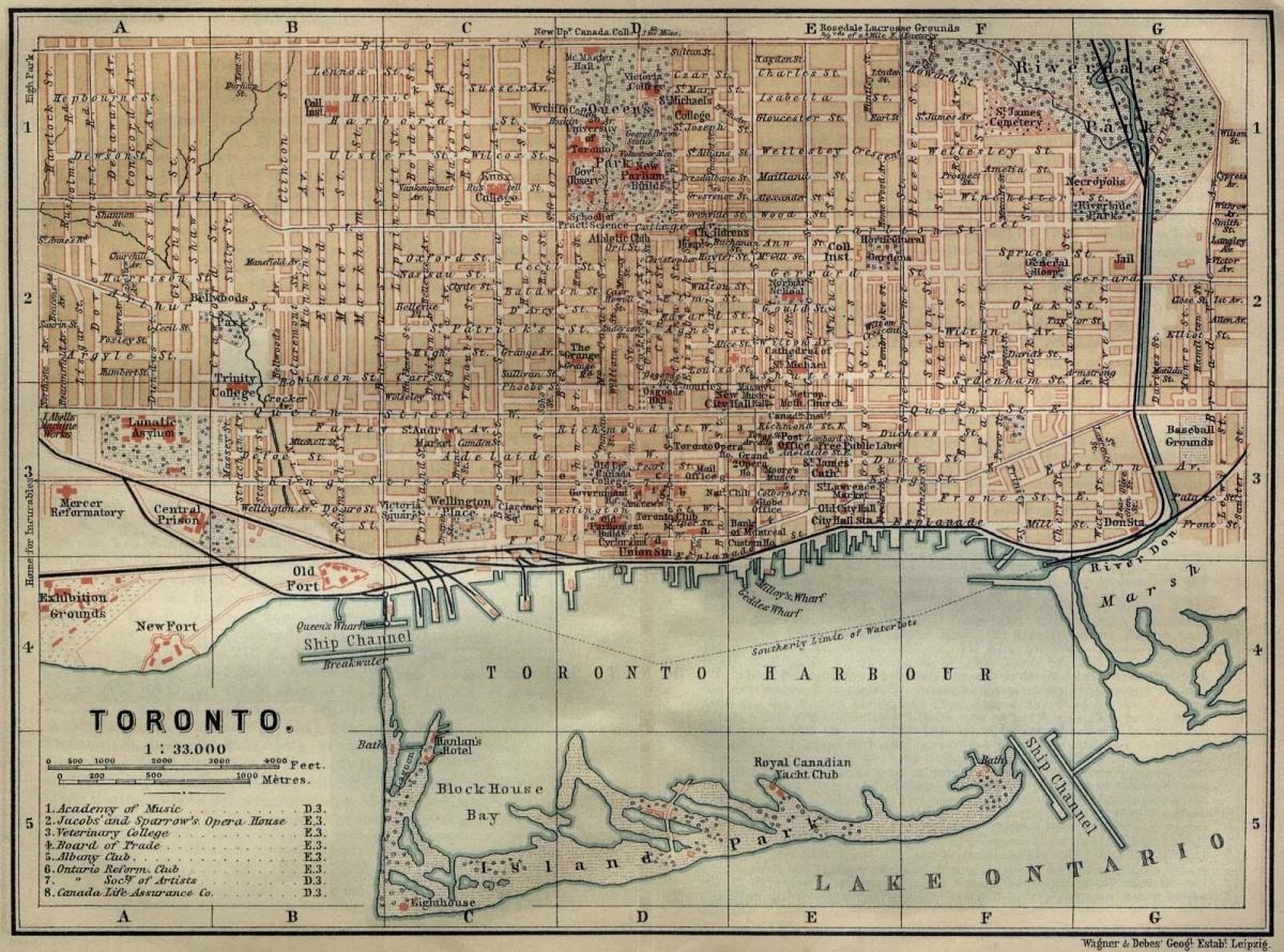Kort over Toronto 1894