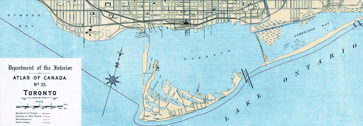 Kort over Toronto Havn 1906
