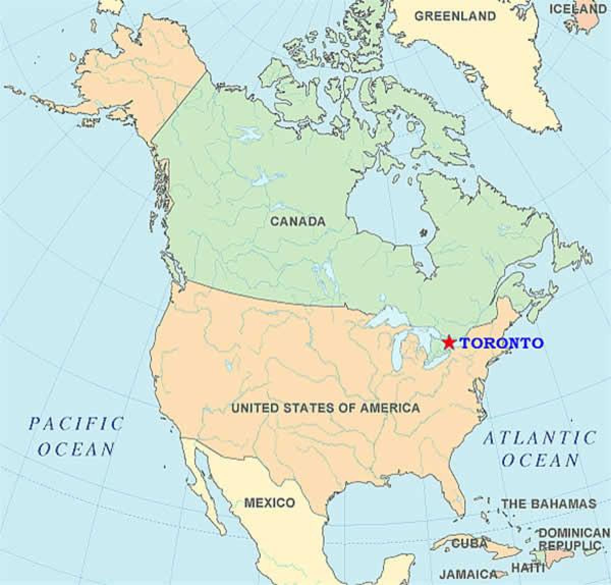 Kort over Toronto på usa