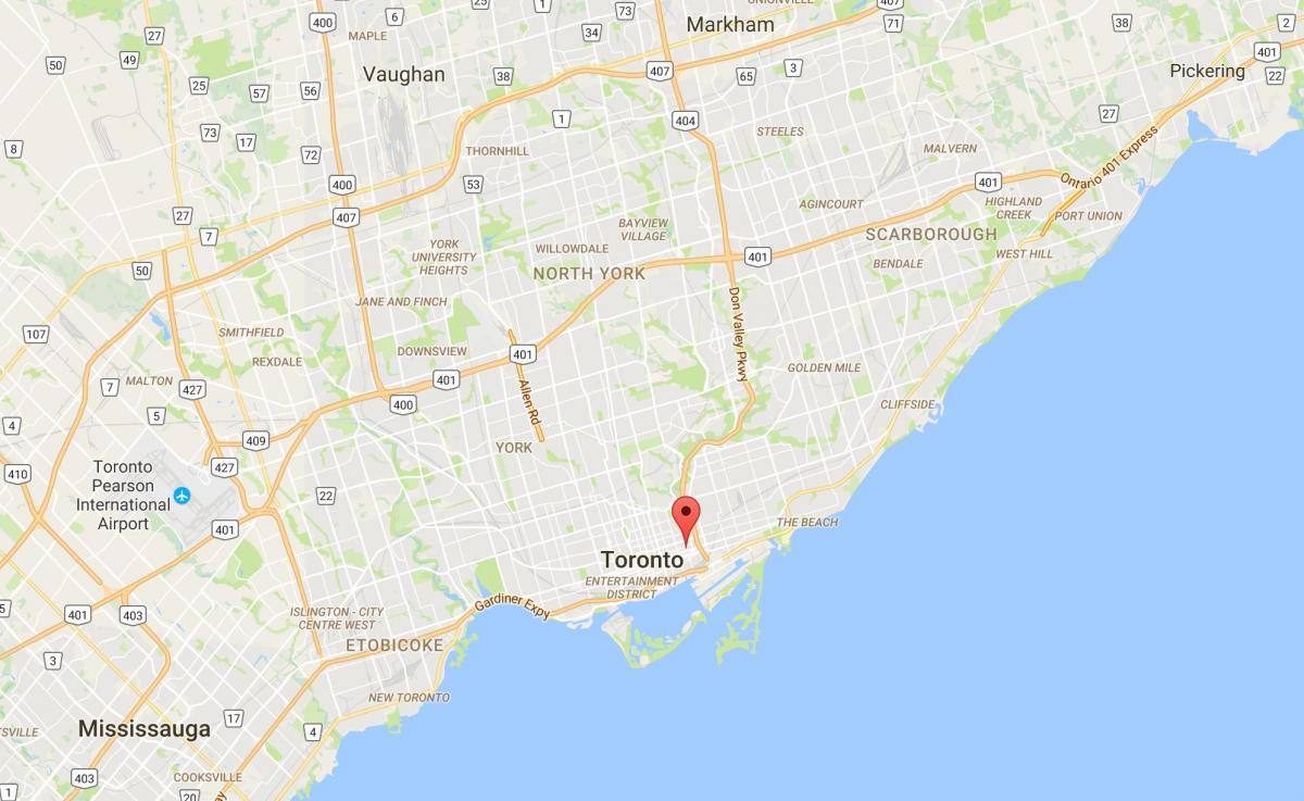Kort over Trefann district Court Toronto