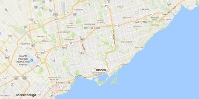 Kort over Alderwood Parkviewdistrict Toronto
