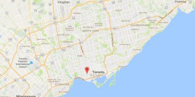 Kort Beaconsfield Village-distrikt Toronto