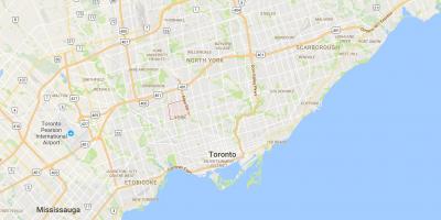 Kort over Briar Hill–Belgravia-distrikt Toronto