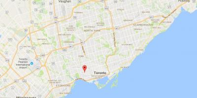 Kort over Brockton Village-distrikt Toronto