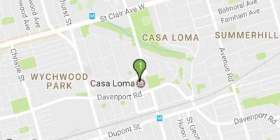 Kort over Casa Loma Toronto