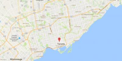 Kort over Discovery-Distriktet distriktet Toronto