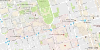 Kort over Opdagelsen Kvarter kvarter Toronto