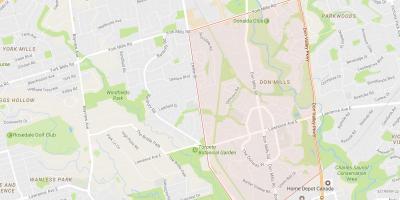 Kort over Don Mills-kvarter Toronto