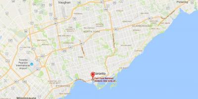 Kort over Fort York district Toronto