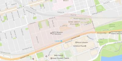 Kort om Frihed Landsby kvarter Toronto