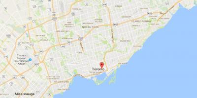 Kort over den Gamle Bydel Toronto
