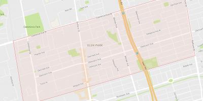 Kort Glen Park kvarter Toronto