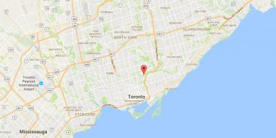Kort over Governor ' s Bro-distriktet Toronto