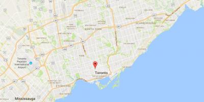 Kort over Harbord Village-distrikt Toronto