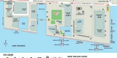 Kort over Harbourfront Centre i Toronto