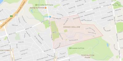 Kort over Hoggs Hule-kvarter Toronto