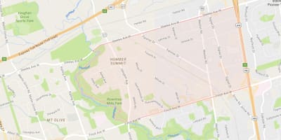 Kort for Humber-Topmødet kvarter Toronto