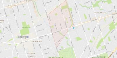 Kort over Ionview kvarter Toronto