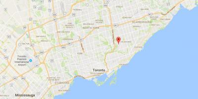 Kort over kvarteret Bermondsey Toronto