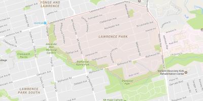 Kort over Lawrence Park kvarter Toronto