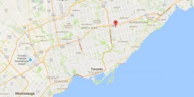 Kort over Maryvale kvarter Toronto