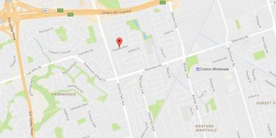 Kort over Maryvalen eighbourhood Toronto