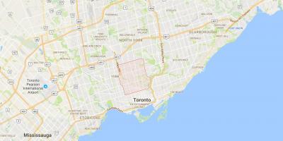 Kort over Midtown-distriktet Toronto