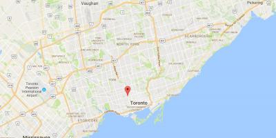 Kort over Mirvish Village-distrikt Toronto