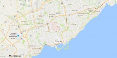 Kort over North district Toronto