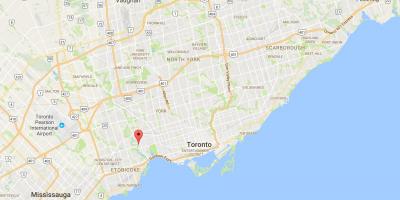 Kort over Gamle Mølle-kvarter Toronto