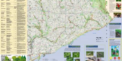 Kort over parker og vandreruter East Toronto