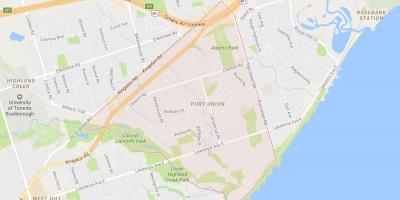 Kort over Port Eu-kvarteret Toronto