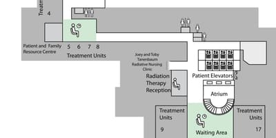 Kort Prinsesse Margaret Cancer Centre Toronto 2nd floor Nedenfor (B2)