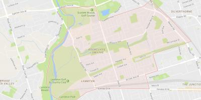 Kort over Rockcliffe–Smythe kvarter Toronto