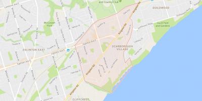 Kort Scarborough Landsby kvarter Toronto