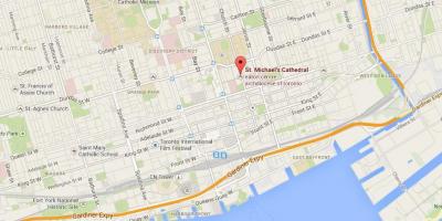 Kort over St. Michael ' s Cathedrale Toronto overblik