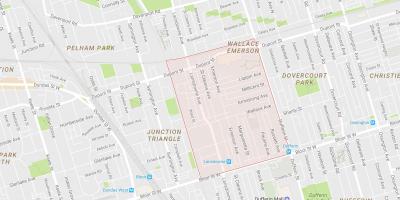 Kort over Wallace Emerson-kvarter Toronto
