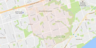 Kort over Woburn kvarter Toronto